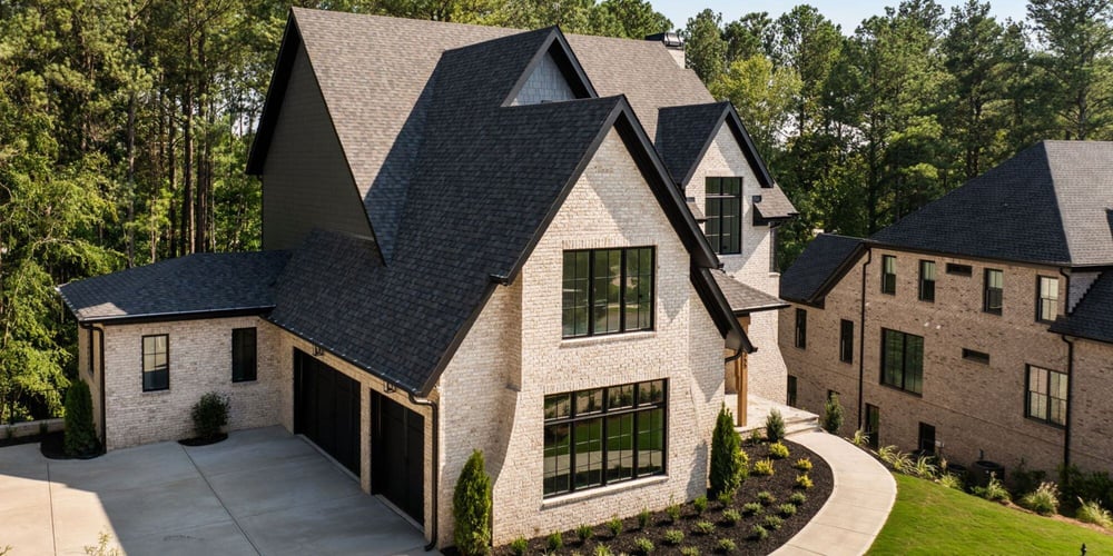 Exterior of Custom New Built Home in Community in Atlanta