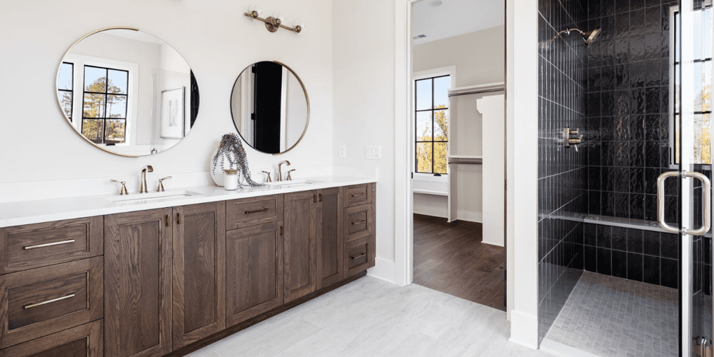 Modern Bathroom with Walk In Shower in Home Renovation