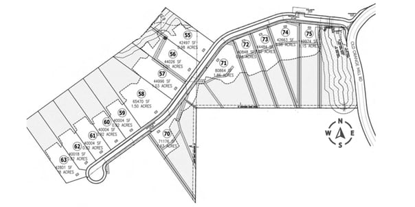 Cotton Reserves Custom Home Community Land Layout