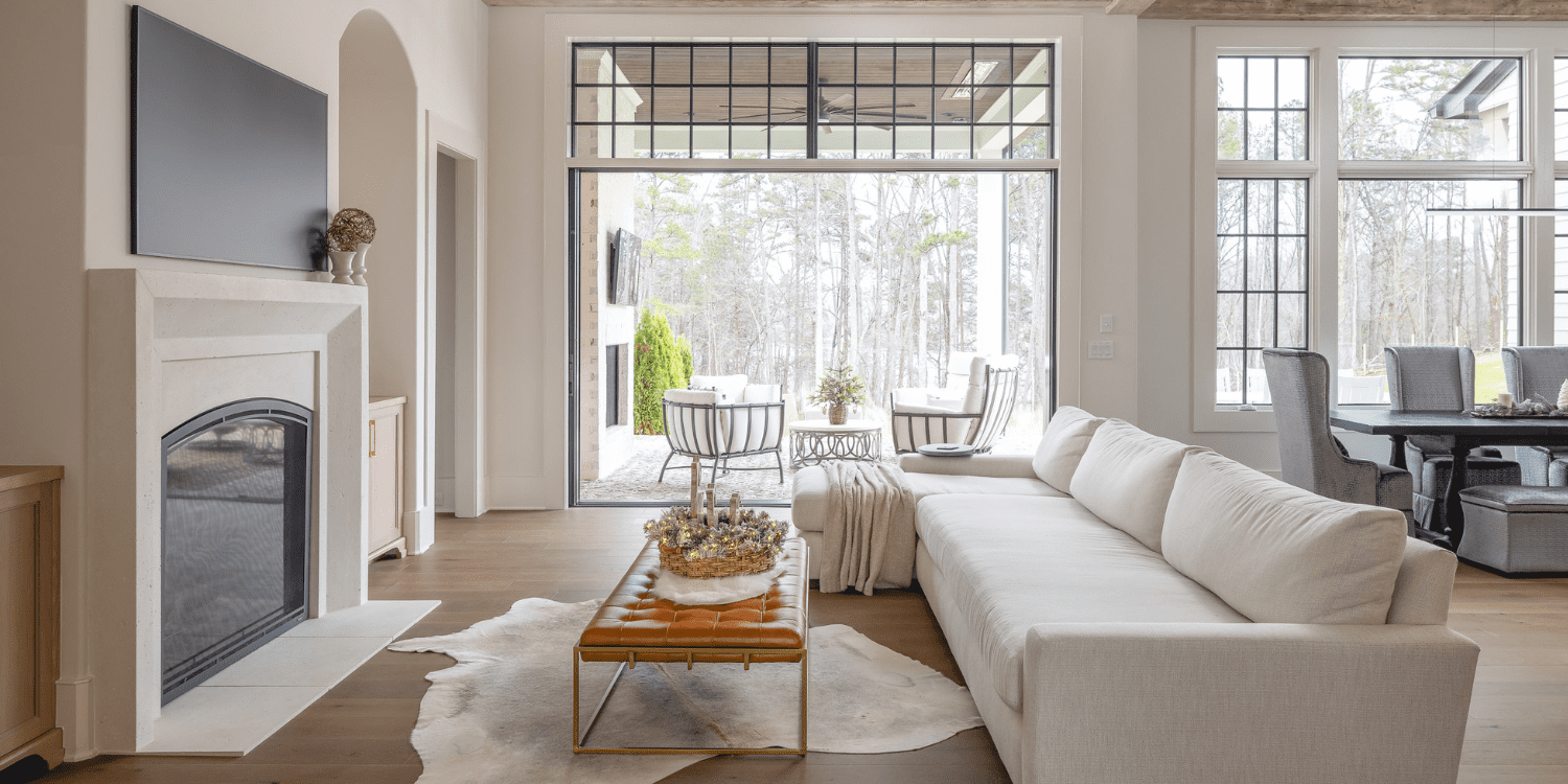 Living Room of Custom Home in Alpharetta