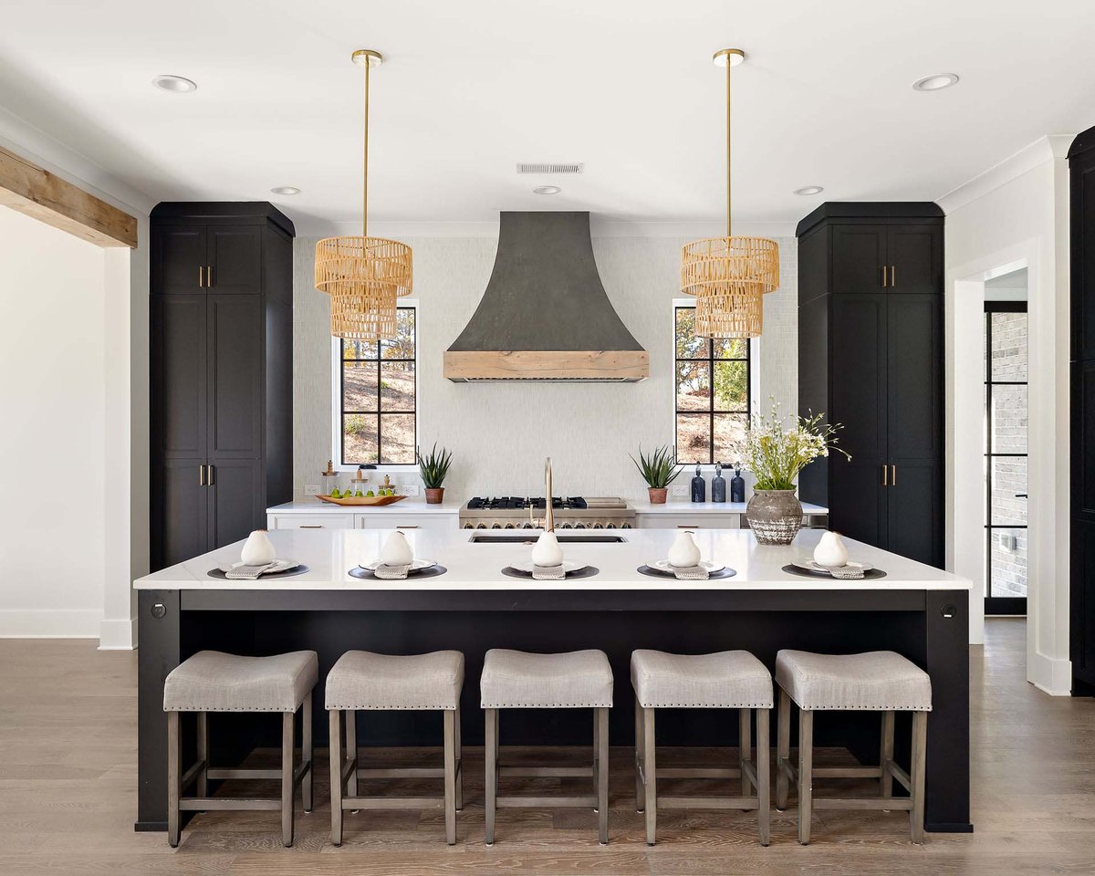 north metro atlanta custom kitchen with large island