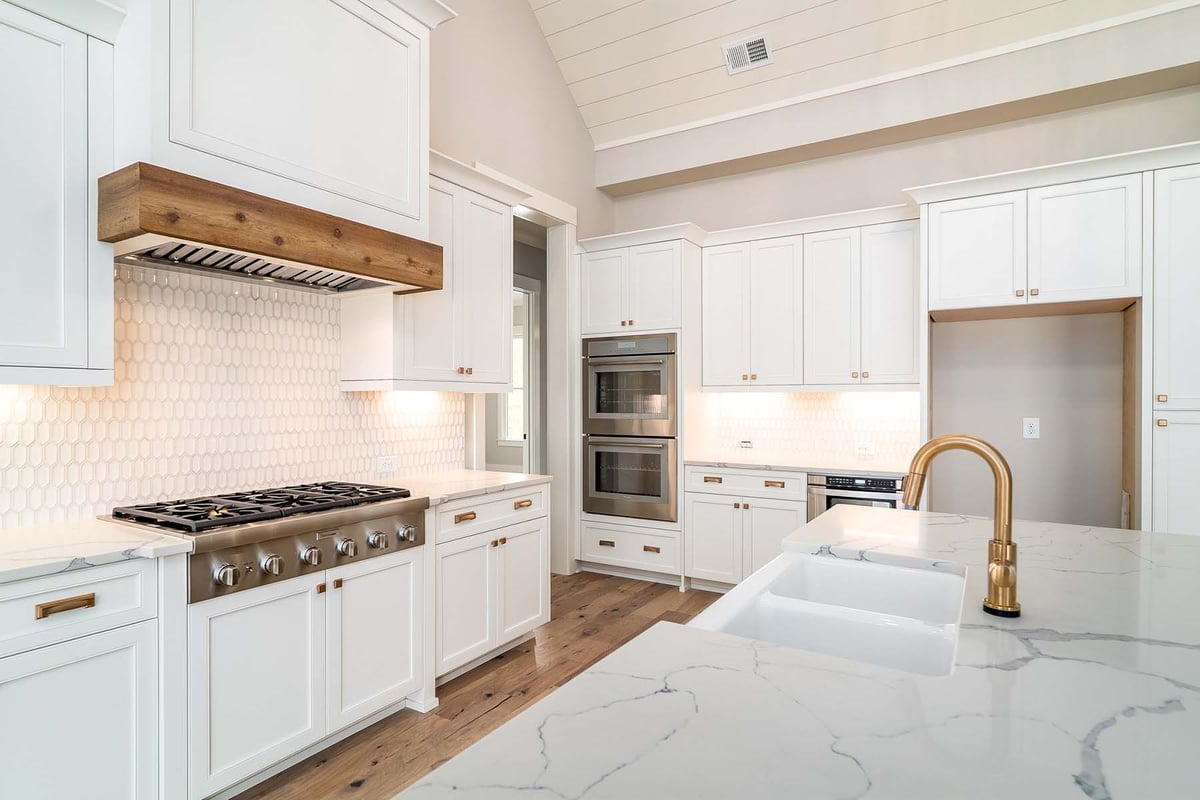 north metro atlanta custom home with white cabinets