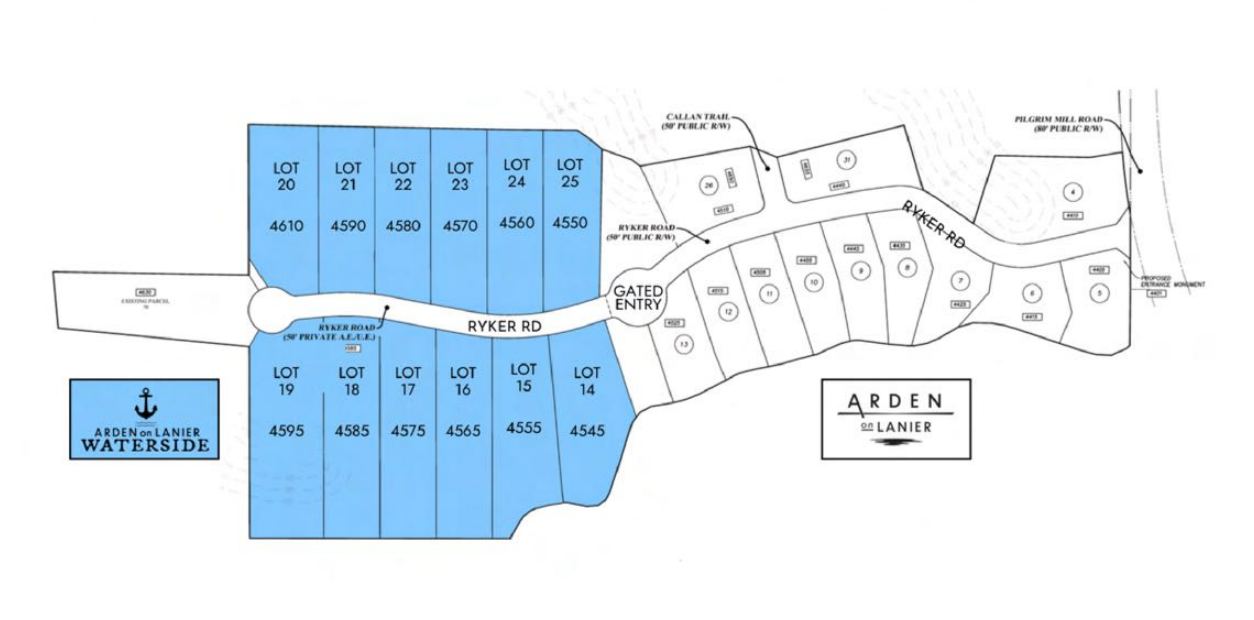 Temporary Site Map Arden on Lanier Waterside