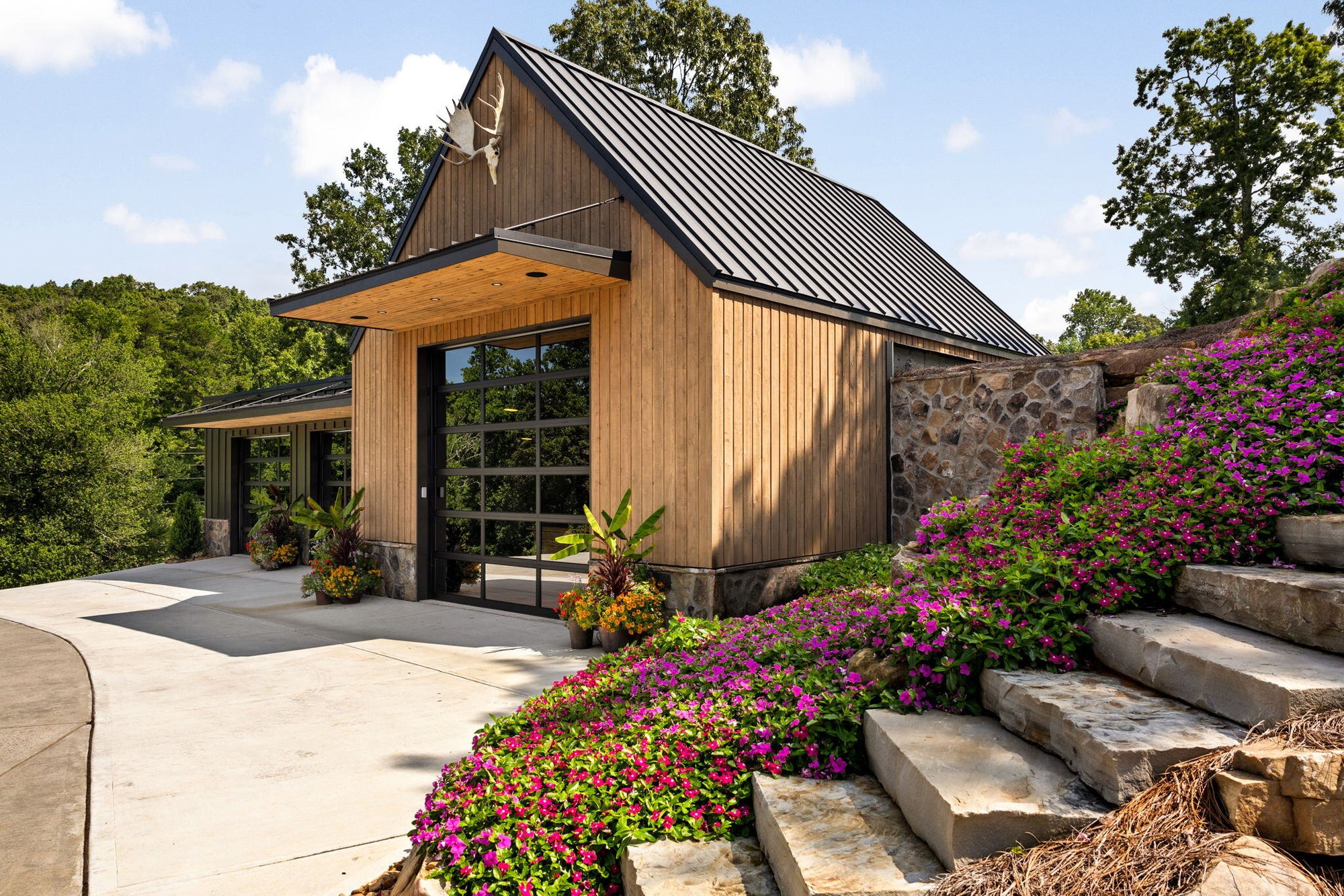 Outdoor Kitchen Addition Building Modern Industrial Barn in Acworth